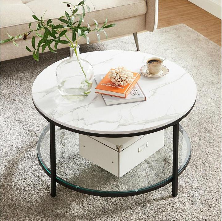 Actual product image Vasagle Couchtisch aus Marmor (80 x 80 x 44.50 cm)