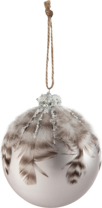 Immagine prodotto J-Line Latta 4 baubles natalizi piume di vetro verde opaco (4 -parte)