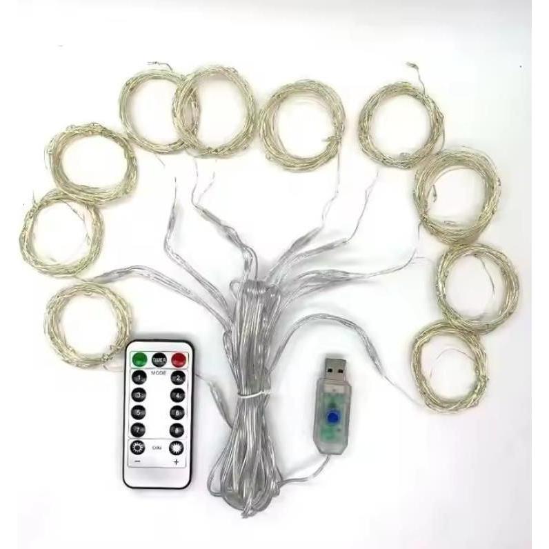 Activejet, Catena Luminosa, Led-Vorhang (300 Led-Leuchten) 3 M X 3 M Mehrfarben (3 M)