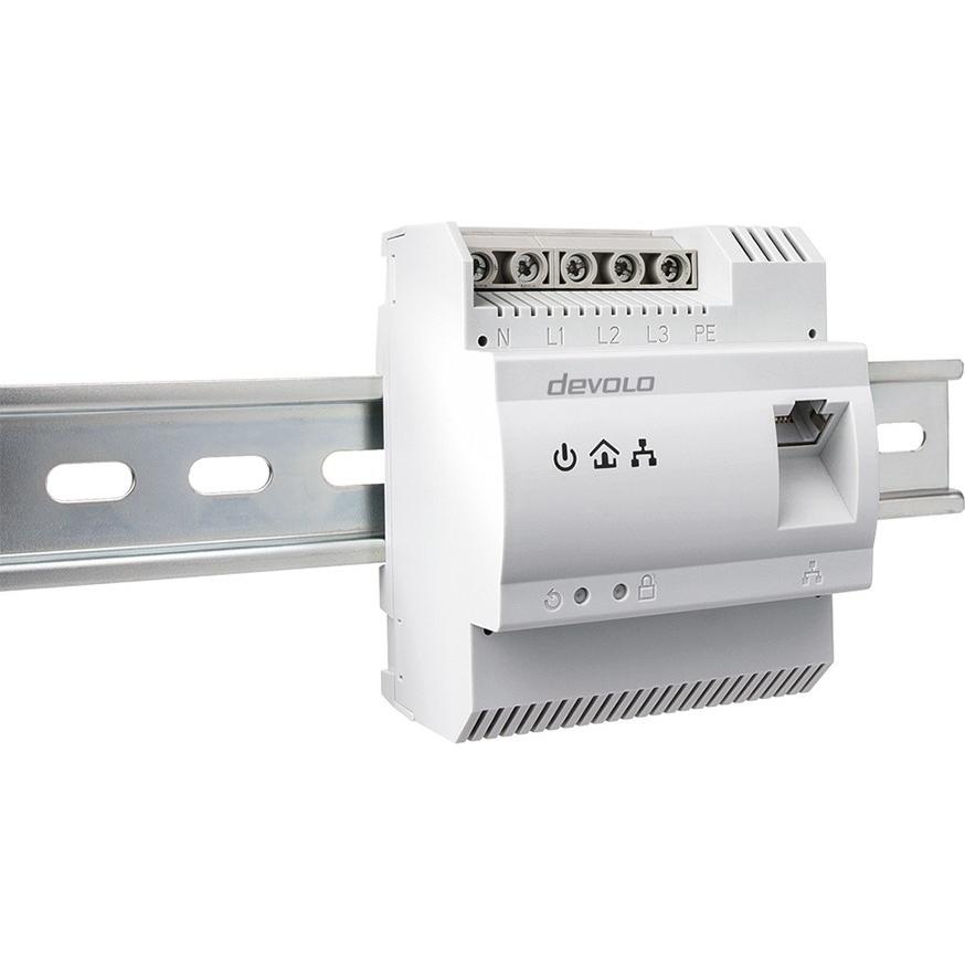 Devolo Powerline dLAN pro 1200 DINrail (1200 Mbit/s), Powerline, Grau
