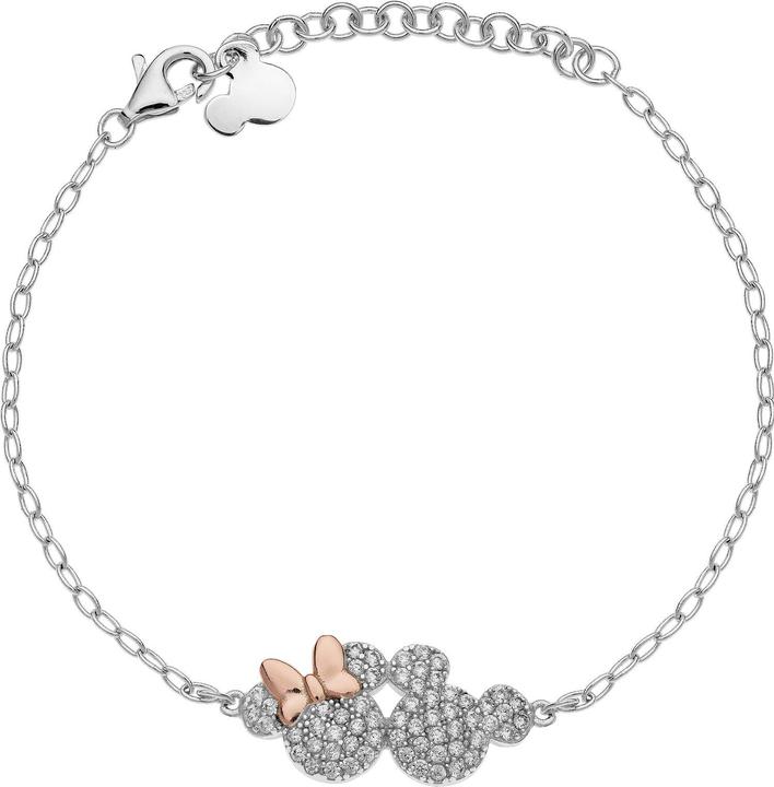 Image du produit Disney Bracelet Mickey & Minnie Mouse, argent sterling 925 (17 cm)
