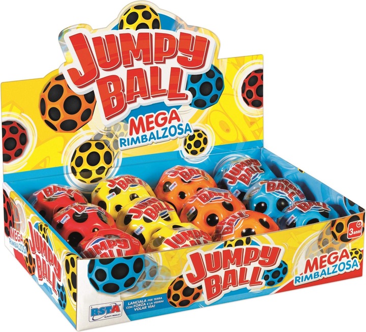 Actual product image Rs Toys PALLINE RIMBALZINE 6,8 CM 4 ASS. DISPLAY 12 PZ