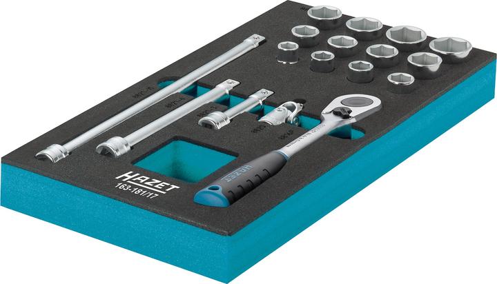 Image du produit HAZET Jeu de clés à douilles 163-181/17 ∙ Carré creux 10 mm (3/8 pouce) ∙ Profil Traction à 6 pans … (10 mm, 11 mm, 12 mm, 13 mm, 14 mm, 15 mm, 16 mm, 17 mm, 18 mm, 19 mm, 20 mm, 21 mm, 22 mm)