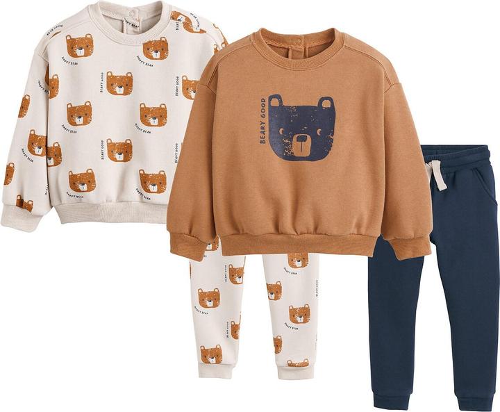 Produktbild La Redoute Collections 2er-Pack 2-teilige Sets aus Sweatware mit Bär