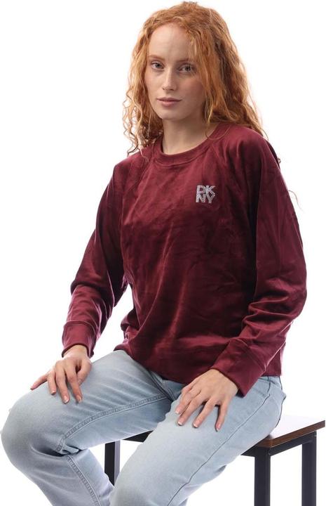 Produktbild DKNY Sweatshirt Rundhalsausschnitt Velours (S)