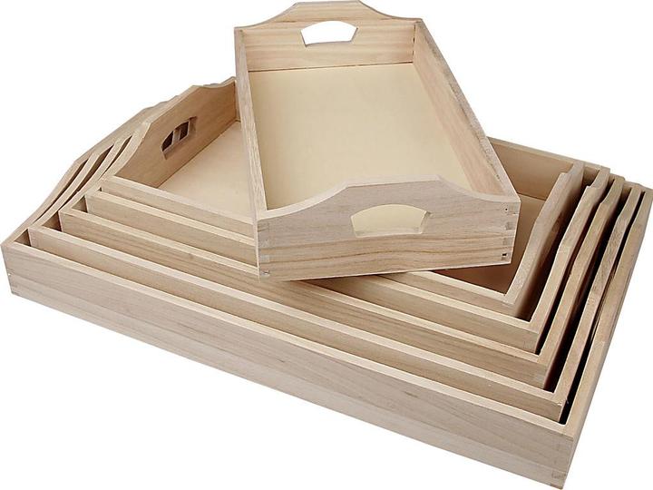 Creativ Company Wooden tray set of 6