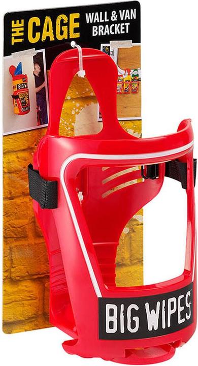 Productafbeelding Big Wipes Doekendispenser, rood, aan de muur bevestigd