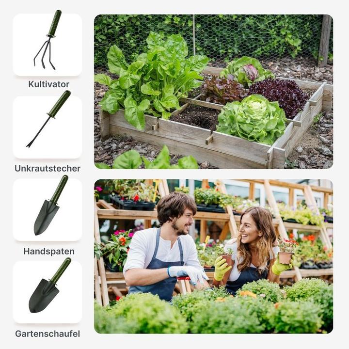 Actual product image Hermex Garden tool set Garden shovel Hand spade Cultivator Weed cutter