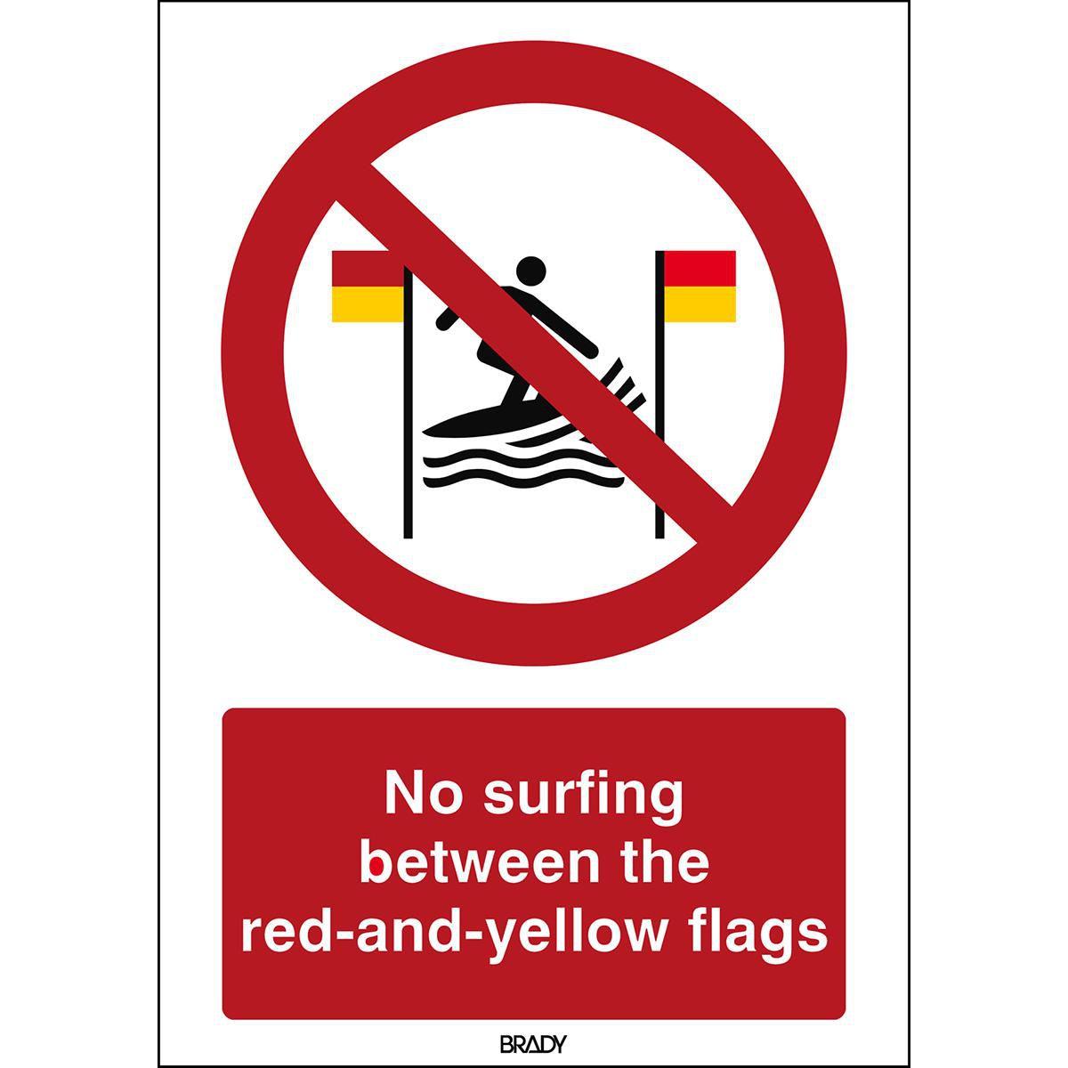 Brady, Sicherheitskennzeichnung, ISO Safety Sign - No surfing