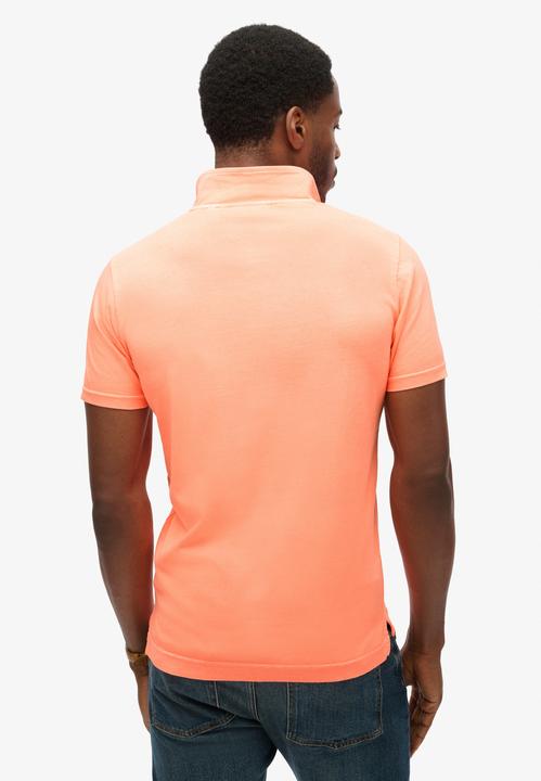 Produktbild Superdry Essential Jersey-Polohemd mit neonfarbenem Logo (M)