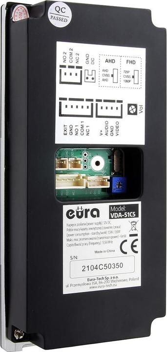 Produktbild No Name WIDEODOMOFON EURA VDP-99C5 czarny WiFi RFID TUYA (Kabellos)
