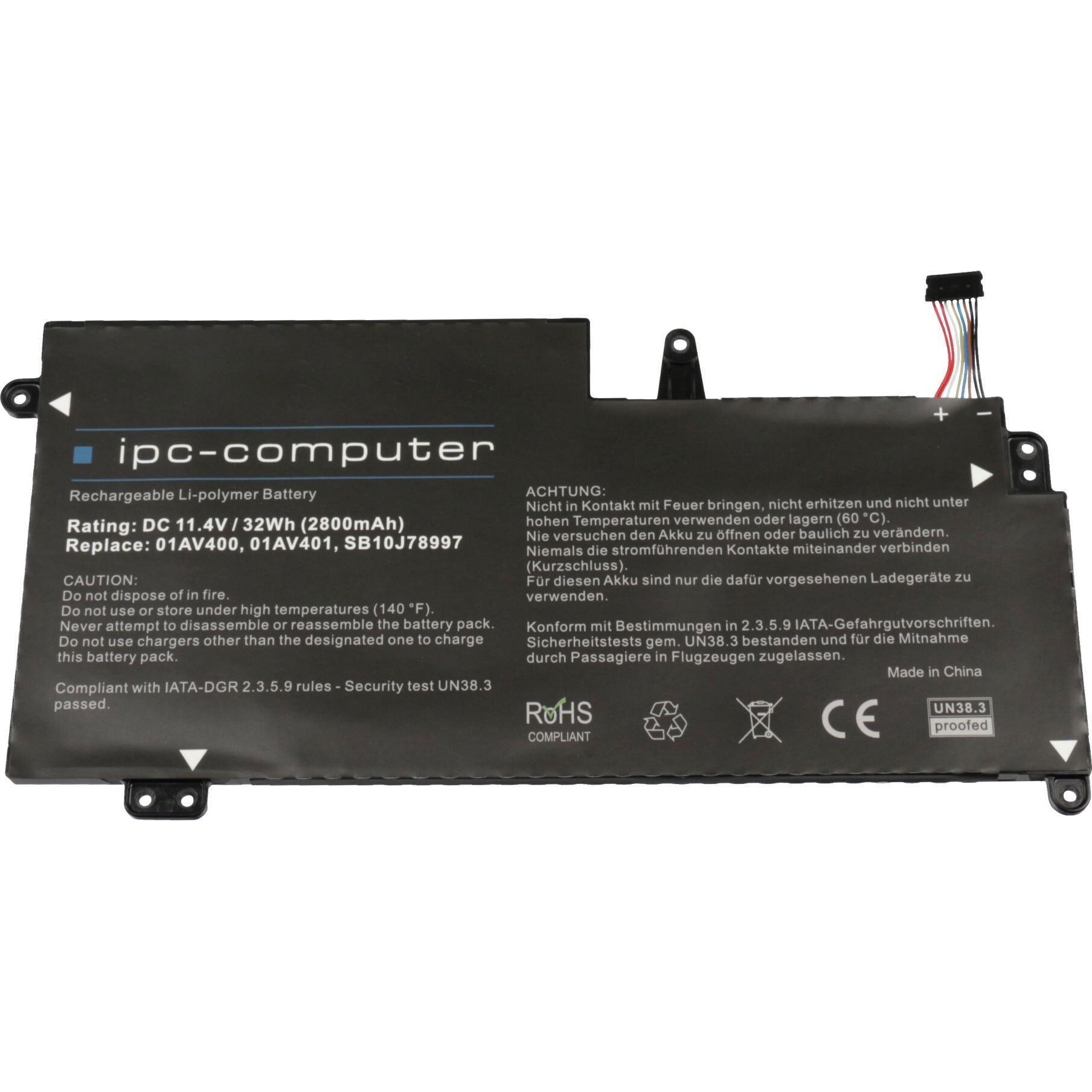 IPC 01AV401 (3 Zellen, 2800 mAh), Notebook Akku