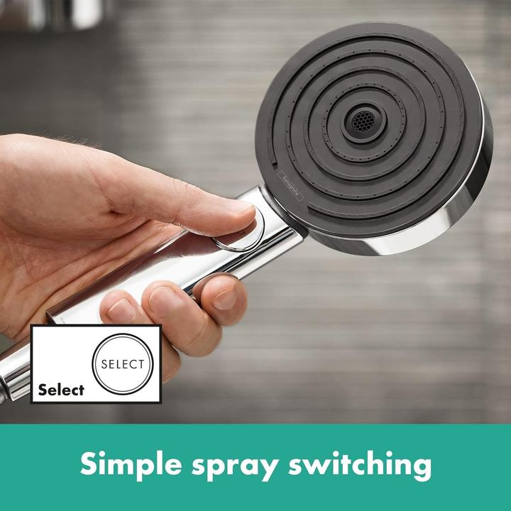 Actual product image hansgrohe Pulsify Select S shower set 105 3 spray types Relaxation with shower rail 90 cm