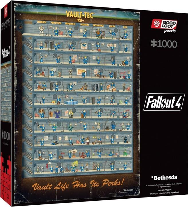 Actual product image Good Loot Puzzle Gaming Puzzle: Fallout 4 Perk Poster 1000 elementów (1000 pieces)
