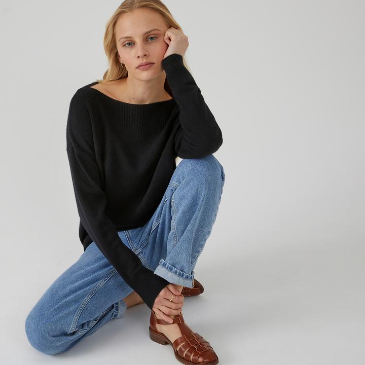 Produktbild La Redoute Collections Pullover mit U-Boot-Ausschnitt (38)