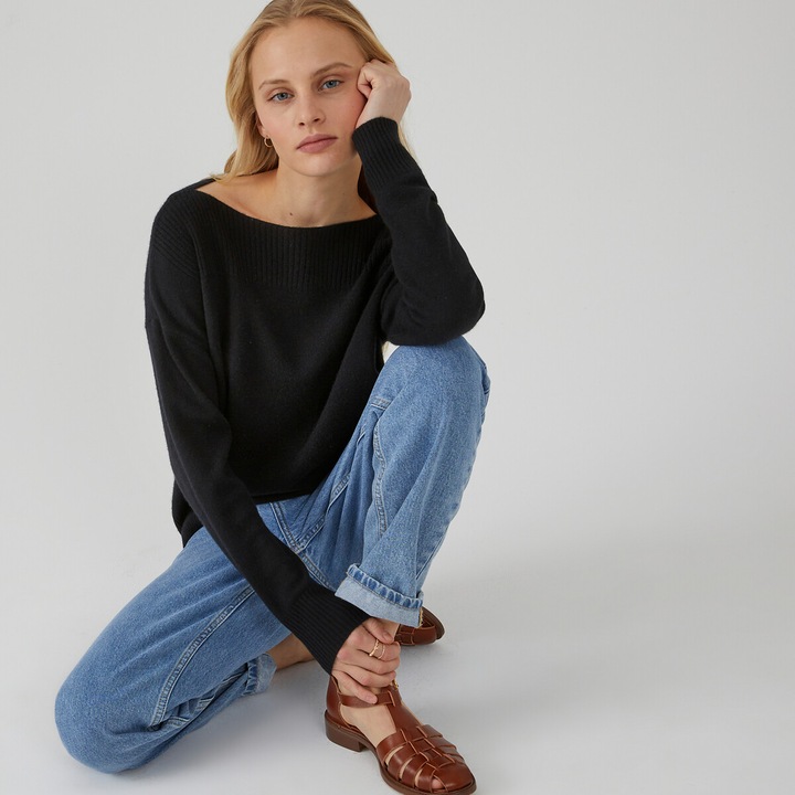 Image du produit La Redoute Collections Pull avec encolure en U (38)