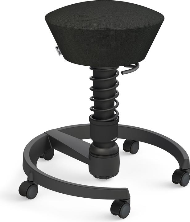 Aeris Sitzhocker Swopper 102HBSTBK schwarz/schwarz, mit Rollen