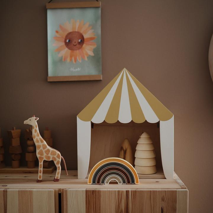 Actual product image Mushie Stacking game Rainbow Sol