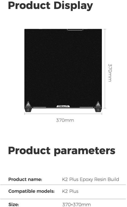 Produktbild Creality K2 Plus Epoxy Resin Bauplatte (Ersatzteile)