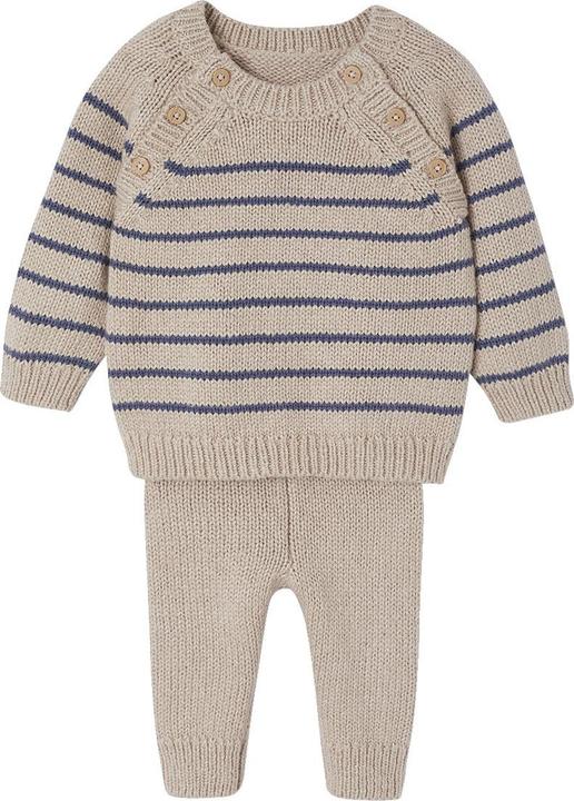 Produktbild Vertbaudet Baby-Set aus Strick: Streifenpullover, Hose & Socken (80)