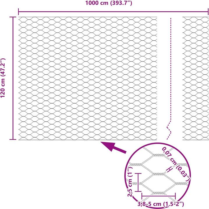 Produktbild vidaXL Hexagonzaun