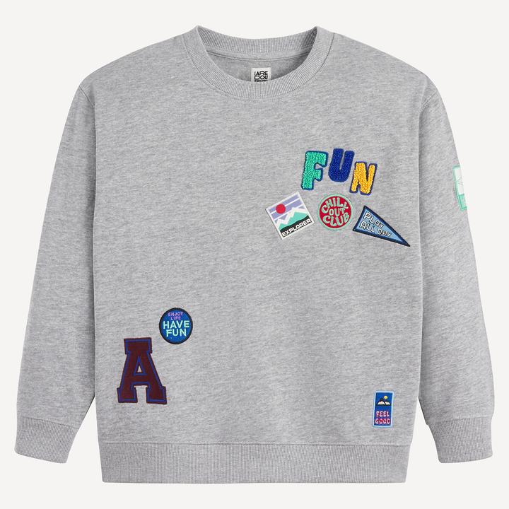 Produktbild La Redoute Collections Oversize-Rundhals-Sweatshirt mit Badges (152)