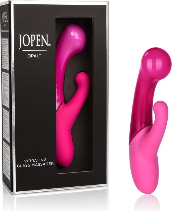 Actual product image CalExotics Opal by Jopen Vibrating Glass Massager - Pink
