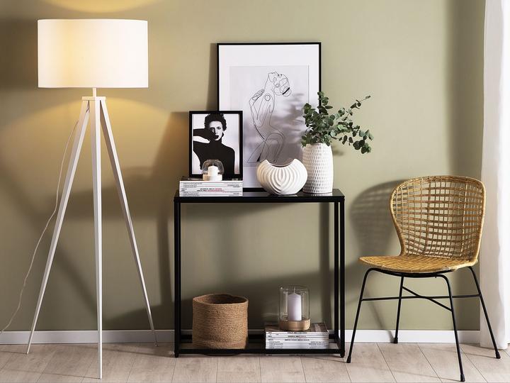 Actual product image Beliani Floor lamp white 156 cm drum shape STILETTO (E27)