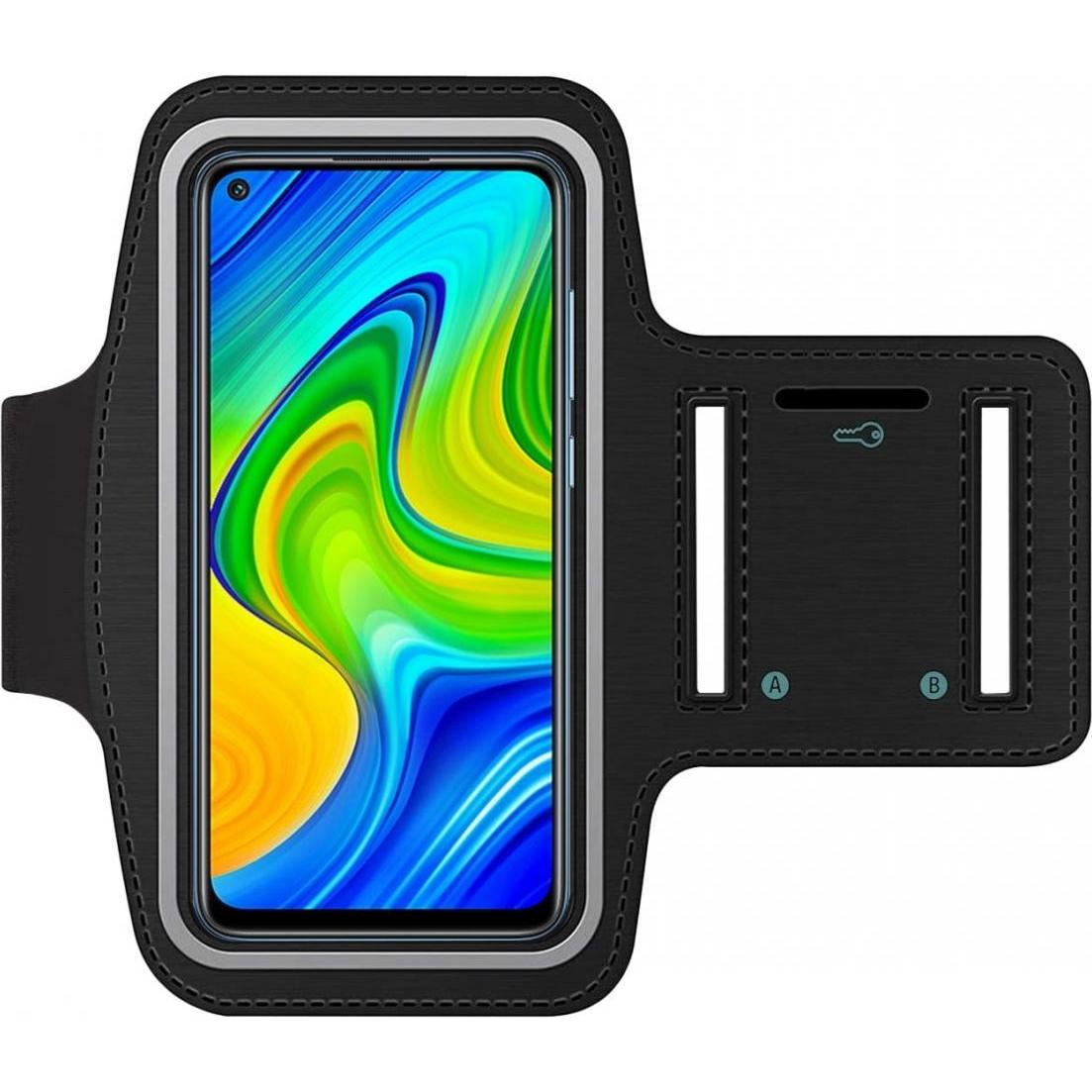 SmartFitness Xiaomi Redmi Note 9 Handy Sport Armband, Smartphone Sportarmband, Schwarz