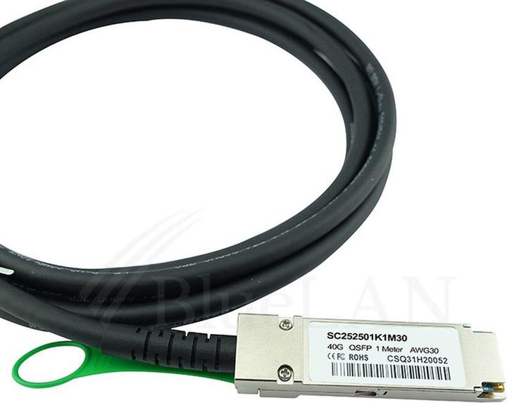 Image du produit CBO Force10 CBL-QSFP-40GE-PASS-3M-F1 compatible BlueLAN DAC QSFP SC252501K3M30