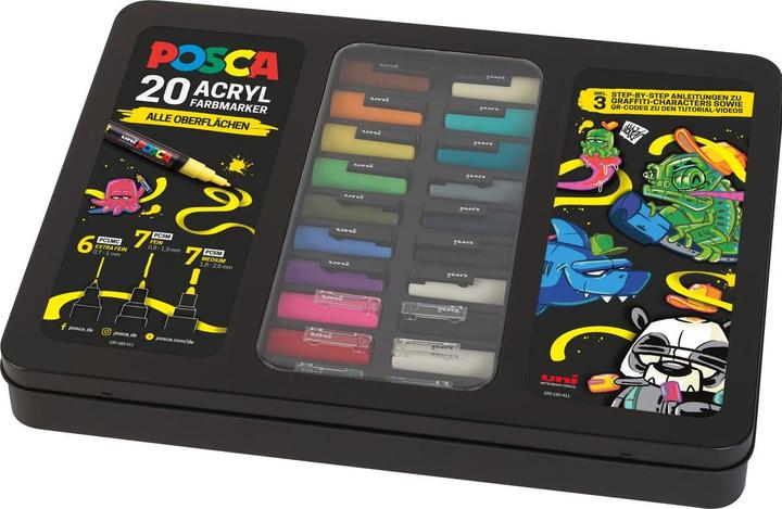 Immagine prodotto Posca Custodia in metallo per marchi Graffiti (20 x)