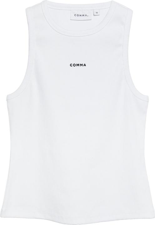 Produktbild Comma Geripptes Top mit Logostickerei (34)
