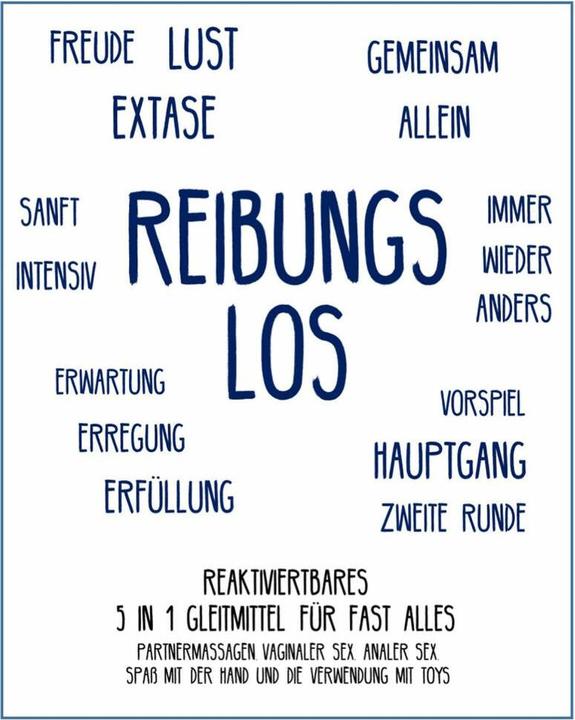 Nährwerte und Zutaten Fairhüterli Reibungslos reaktivierbares 5 in 1 Gleitmittel (200 ml)