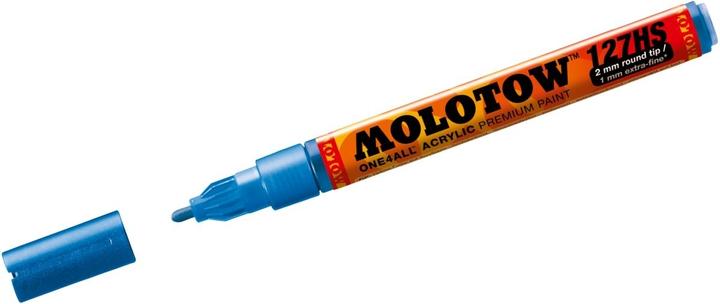 Actual product image Molotow Permanent marker One4All 127 HS refillable 2mm metallic blue (Metallic Blue, 2 mm, 1 x)
