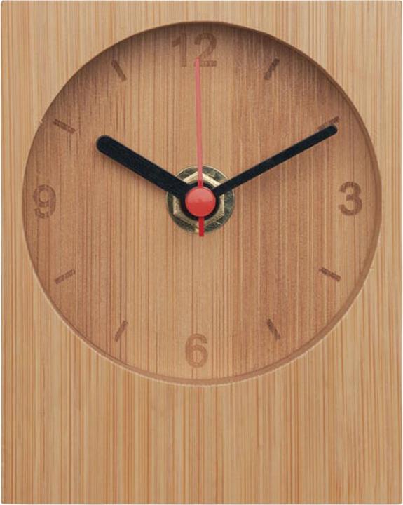 MidOcean Analoge Tischuhr Clambu Bambus