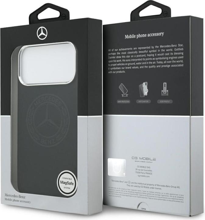 Produktbild Mercedes Etui Silicone Vintage Logo MagSafe do iPhone 17 Pro Max czarny (Apple iPhone 17 Pro Max)