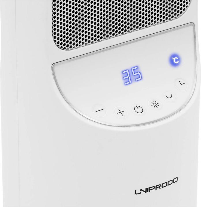 Produktbild Uniprodo Elektro-Heizlüfter Heizstrahler Elektroheizer 1200/2000 W schwenkbar weiss (2000 W)