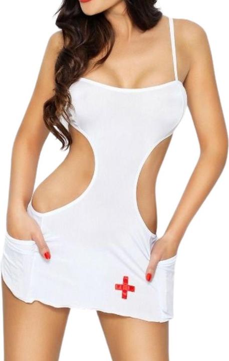 Actual product image Passion Nurse Costume with Cut-outs (L, XL)
