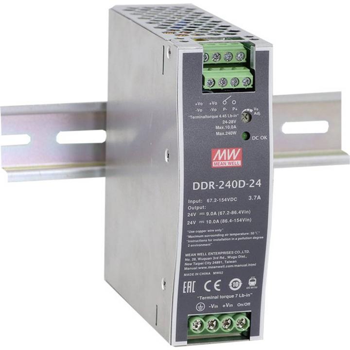 MeanWell MEAN WELL DDR-240B-48, 16.8 - 33.6 V, 240 W, 48 V, 5 A, RoHS, 40 mm