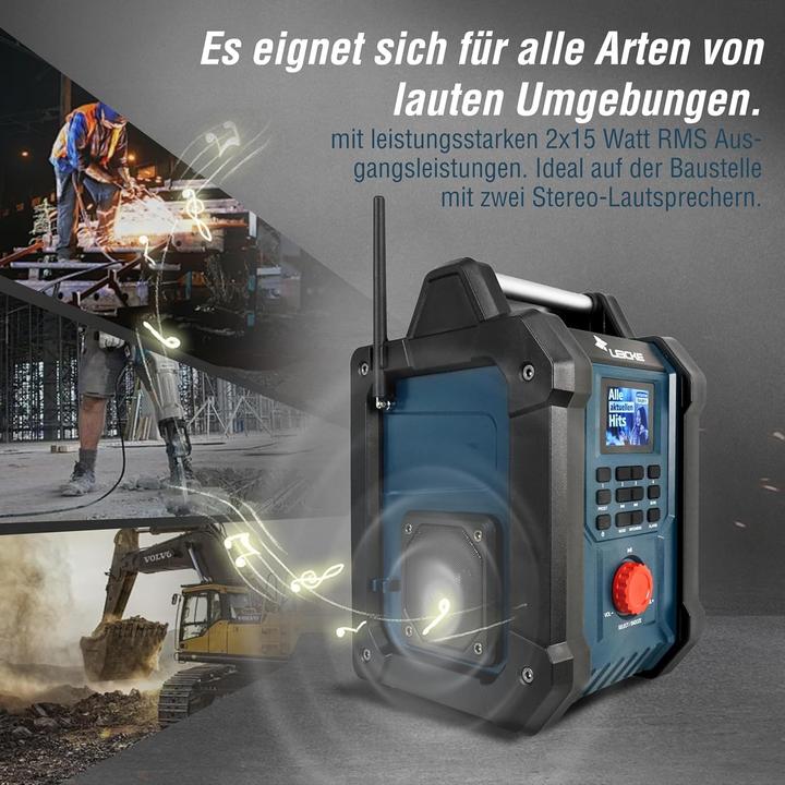 Actual product image Leicke WorkBeat 30 (DAB, DAB+, FM, Bluetooth)