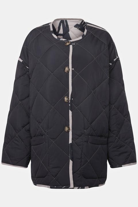 Actual product image Laurasøn Reversible Letter Print Quilted Jacket (S)