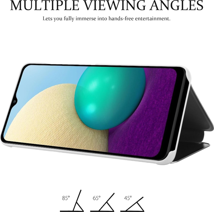 Immagine prodotto Cadorabo Copertina per specchietto retrovisore Smart View a libro (Samsung Galaxy M02, Samsung Galaxy A02)