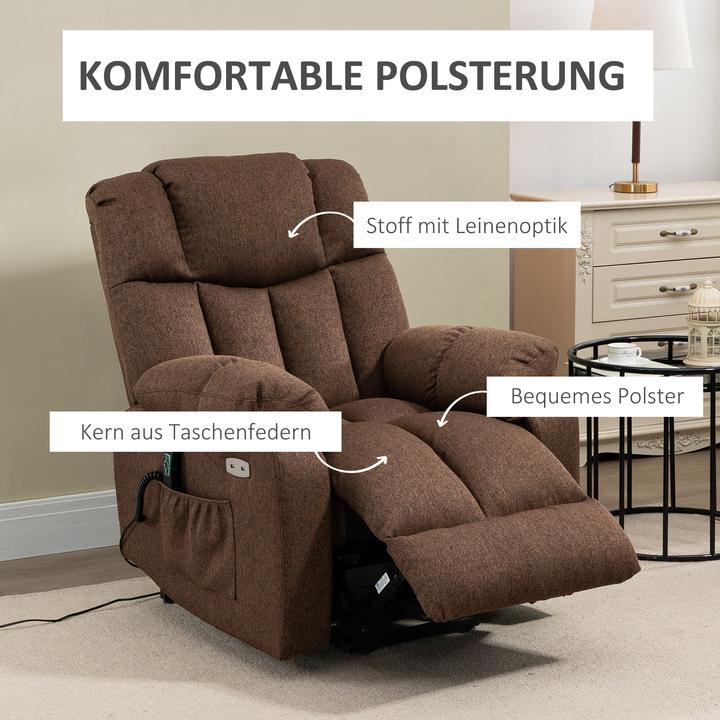Produktbild Homcom Aufstehsessel mit Seitentasche
