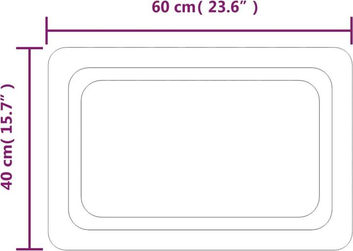 Actual product image vidaXL Spiegel (60 x 40 cm)