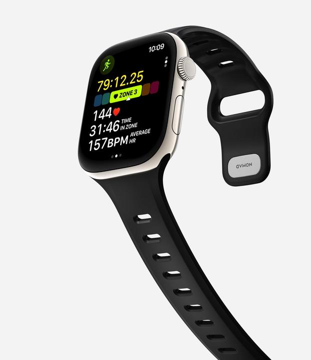 Actual product image Nomad Tempo Band 46mm Black (Rubber, Tyres)