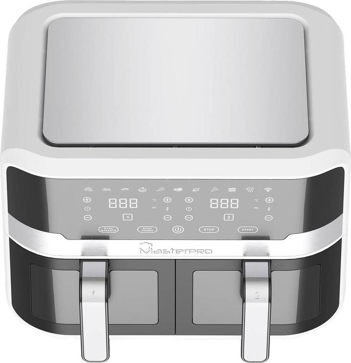 Immagine prodotto MasterPRO Friggitrice ad aria calda Rocket Duo 2400W con display, indicatore luminoso nero, argento