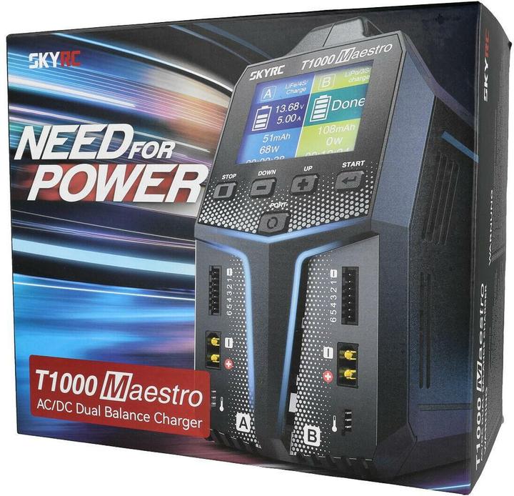 Productafbeelding SkyRC t1000 ac/dc lader lipo 1-6s 20a 450w