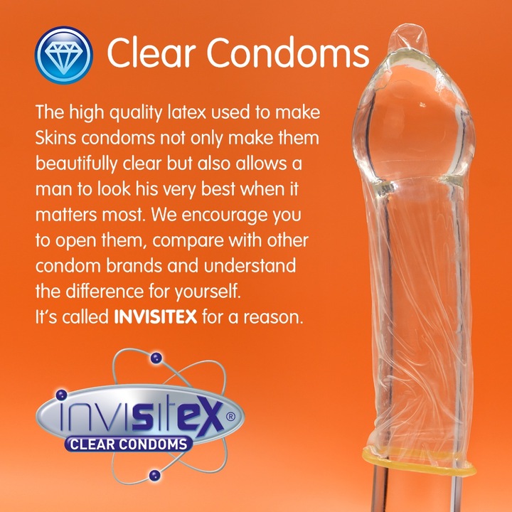 Actual product image Skins Ultra Thin" 12 ultra thin condoms made of crystal clear latex - without latex odour (12 pcs.)