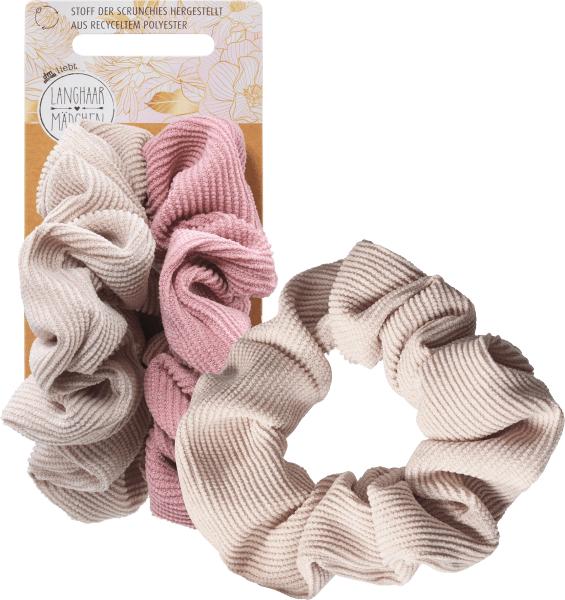 Produktbild dm Langhaarmädchen Scrunchie-Set Rosa Beige (Haargummi Set)