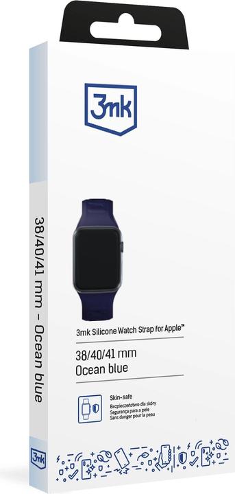 Produktbild 3MK Silicone Watch Strap granatowy/ocean blue dla Apple Watch 38/40/41mm (Silikon, Edelstahl)